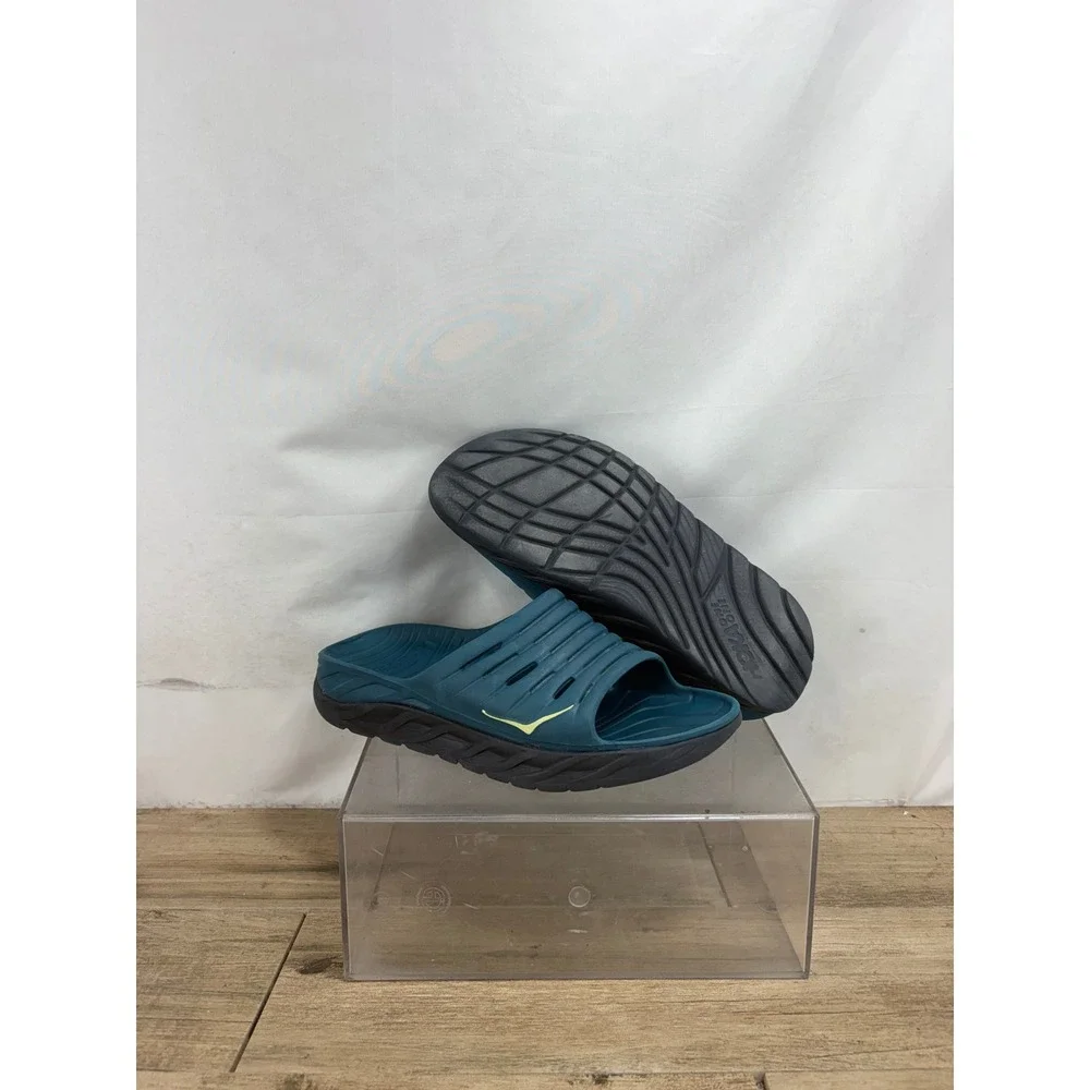 Hoka One One Ora Recovery Slide 2 Mens 13 Teal Black Sandals 1099673